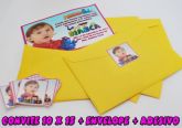 10 Convites 10 x 15 + envelope + adesivo personalizado